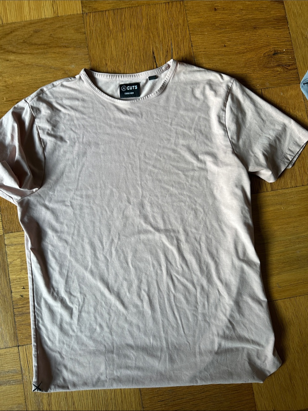 Cuts Clothing Light Pink Crew Neck Short Sleeve Tee